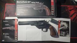 Пневматический револьвер ASG Schofield 6" Aging Black