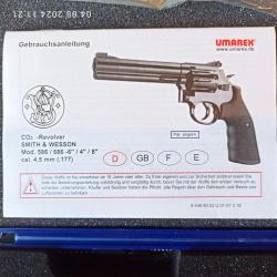 Пневматический револьвер Umarex Smith &amp; Wesson 586 6, 4.5мм