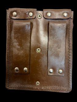 Подсумок для АПС (пистолет Стечкина) на 4 магазина, коричневая кожа (оригинал СССР)