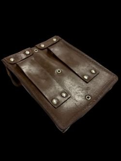 Подсумок для АПС (пистолет Стечкина) на 4 магазина, коричневая кожа (оригинал СССР)