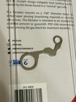 POF Dictator регулируемый газблок АР15 AR16/M16