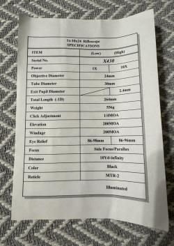 Прицел March 1X-10X24