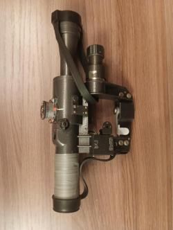 Прицел ПСО-1 на 1300 м для СВД / Тигр, СССР 1967 г. с клеймом "Серп и молот". Оптика 4x24