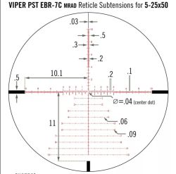 Прицел Vortex Viper PST Gen II, 5-25x50 FFP, EBR-7C