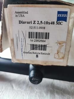 Прицел Zeiss diavari z 2.5-10*48mc