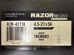 Прицел VORTEX RAZOR GEN II 4.5-27x56 FFP Horus Tremor3 MRAD (RZR-42710)