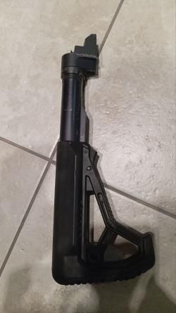 приклад FAb defense GL-core с трубой Ar comspec от Custom guns адаптер Armacon