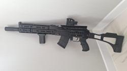 Приклад рамочный PufGun складной на Сайга мк, ак.