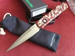 Pro-Tech Knives Godfather Auto Knife Crimson Tiger Camo Custom Anodized Handle 4" 154CM