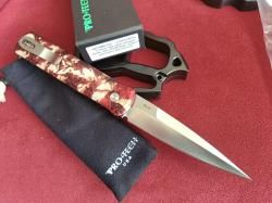 Pro-Tech Knives Godfather Auto Knife Crimson Tiger Camo Custom Anodized Handle 4" 154CM