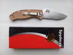 Продам нож Spyderco Tenacious Tan FRN PS состояние новый!