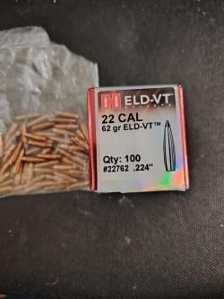 Продам пули Hornady ELD-VT 62gr 224