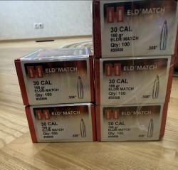 Пули .308 Hornady ELD Match 168 gr / BC G7