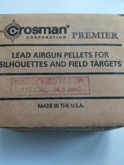 пули для пневматики Crosman Premier Domed 4,5 мм, 7,9 гр, 10,5 гр