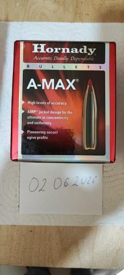 Пули Hornady A-Max 168 gr. #30502 