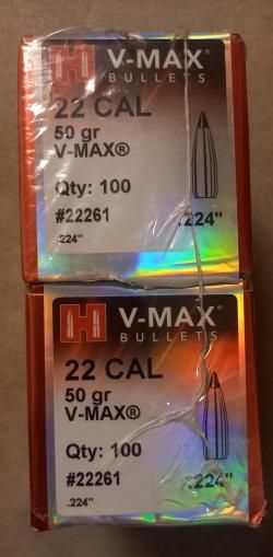 Пули Hornady V-MAX калибр 224 (200 штук)