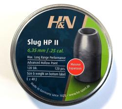 Пули пневматические H&N Slug HP II, кал. 6.36 мм, 2.33 гр. (.250, 36 гр.), 120 шт.