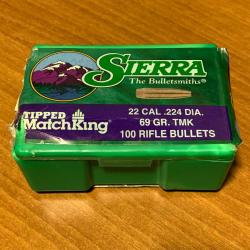 Пули Sierra MatchKing TMK .224 69 gr