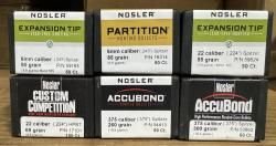 Пули/гильзы Nosler, Berger, Lapua, Hornady