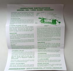 Redding case trimmer 1400