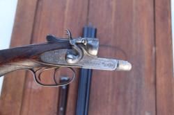 Редкое бельгийское, коллекционное, старинное, гладкоствольное ружьё 16 калибра