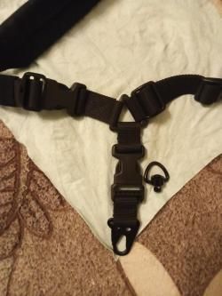 Ремень тактический одноточечный Wartech + быстросъёмная антабка  