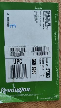 Remington 700  SPS 24" 30-06 SPRG