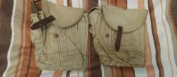 Брезентовые армейские подсумки на 4 магазина АК, производство СССР.