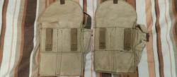 Брезентовые армейские подсумки на 4 магазина АК, производство СССР.