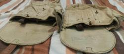 Брезентовые армейские подсумки на 4 магазина АК, производство СССР.