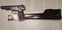 Gletcher APS NBB пистолет Стечкина c прикладом оригинал бакелит.