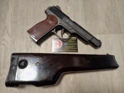 Gletcher APS BlowBack блоубэк пистолет Стечкина c прикладом оригинал бакелит.