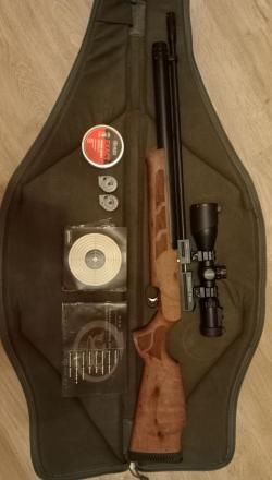 РСР_пнев. Kral Puncher Maxi 3_5,5 мм_орех_прицел_Leapers Accushot Tactical 3-12x44 Compact