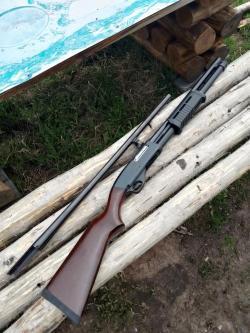 Ружьё Magtech 586 с двумя сменными стволами.