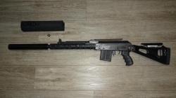 Сайга 308-1-555 резьба 15/1, РГБ LAC, цевье SAG 7mlock