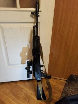 Saiga 5. 45 экспортная с откидным прикладом и прицелом на боковой планке