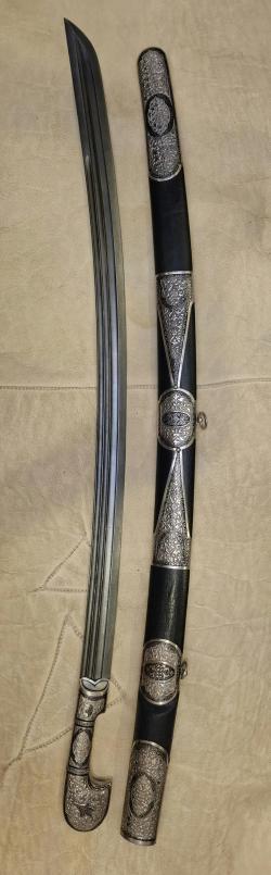 Шашка кавказская утопная мельхиор