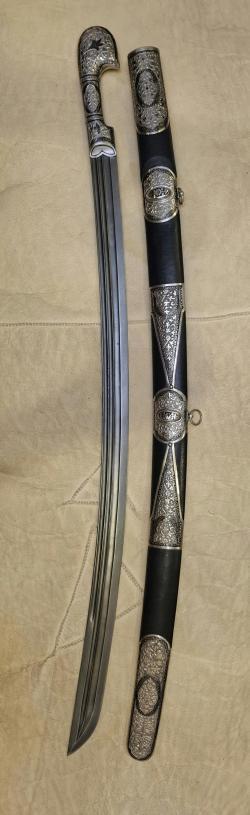 Шашка кавказская утопная мельхиор