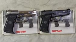 Охолощенный пистолет Retay Mod Beretta 84FS. Glock 17. Blow Mini. кал. 9 мм P.A.K. 