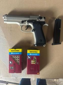 СХП Охолощенный пистолет Retay Mod 92 Beretta, кал. 9 мм, сатин