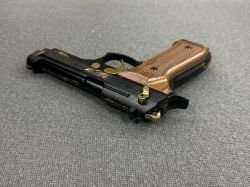 Сигнальный пистолет Blow F92 Черно-золотой с деревом