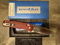 Складной нож, Benchmade Bugout Custom сталь CPM-S30V, рукоять Red G10