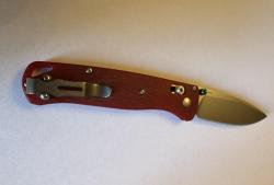 Складной нож, Benchmade Bugout Custom сталь CPM-S30V, рукоять Red G10