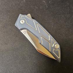 Складной нож Fox knives Phoenix Titanium Blue FX-531 оригинал новый