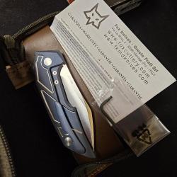 Складной нож Fox knives Phoenix Titanium Blue FX-531 оригинал новый