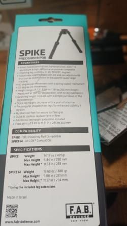 Сошки FAB Defense Spike M на M-Lok