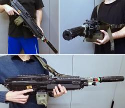 Страйкбольный кастом пулемет  A&K M249 Para