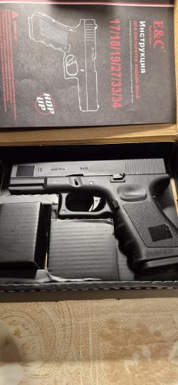 Страйкбольный пистолет Глок 19 Gen3 новый 