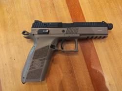 Страйкбольный пистолет KJW CZ P-09 TBC (6 мм, GBB, Gas, удлиненный ствол)