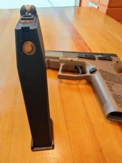 Страйкбольный пистолет KJW CZ P-09 TBC (6 мм, GBB, Gas, удлиненный ствол)